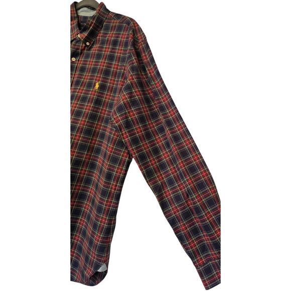 Ralph Lauren Shirt Men’s Multicolor Plaid Yellow Pony Long Sleeve Button Down XL - Picture 6 of 12